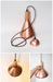 Kopar Minimalist Copper Brass Coloured Shade And Wooden Pendant Light - DWHOME