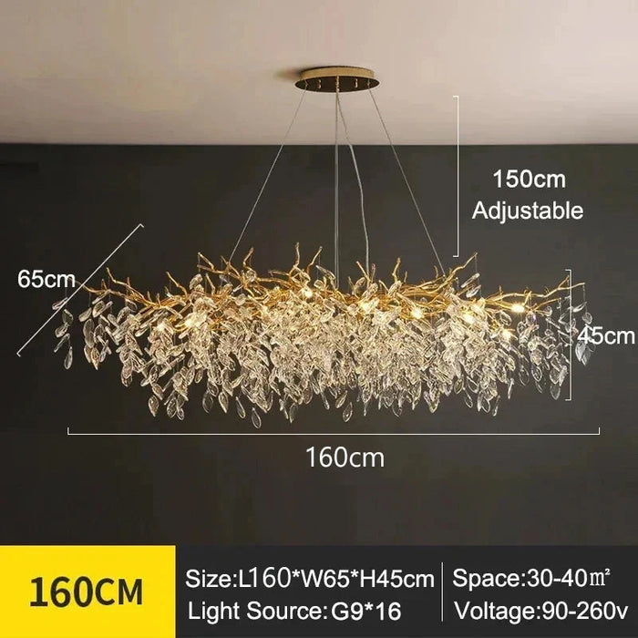 Albero Collection Crystal Chandelier-DWHOME