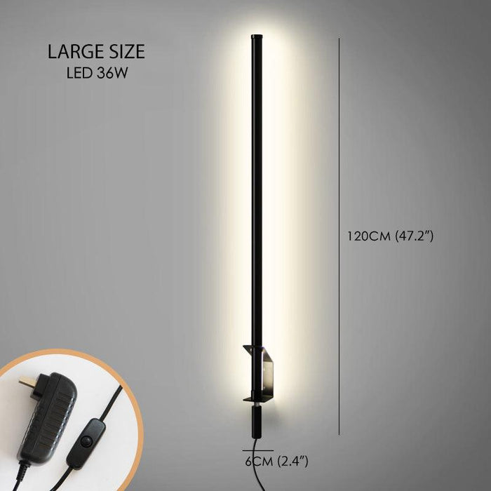 Sasaki Minimalist Line LED Wall Light With Wall Plug - DWHOME