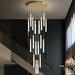 Villa Forci Duplex Staircase Foyer Chandelier, Gold-DWHOME