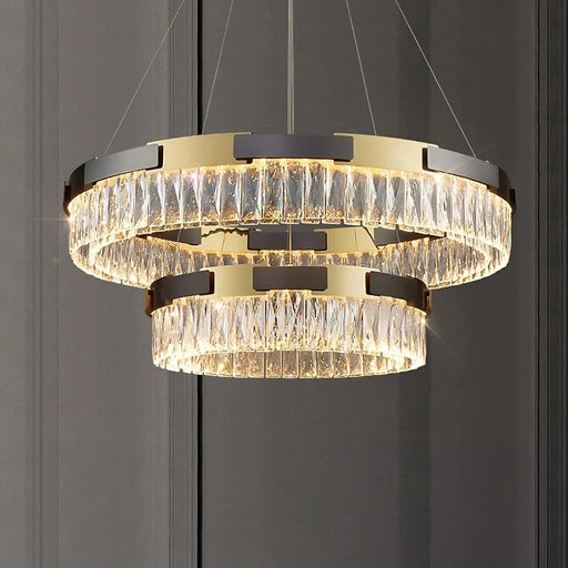 Siena Contemporary Crystal Light Fixture-DWHOME