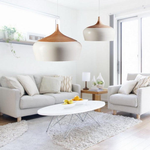 Kalmar Minimalist Wooden Top Pendant Light-DWHOME