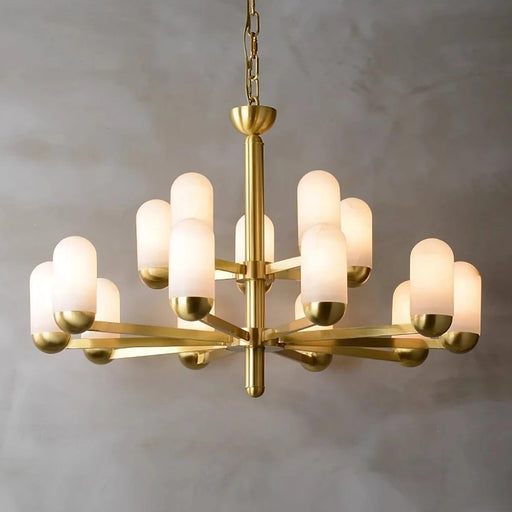 Moonshade Natural Marble Multi Light Chandelier-DWHOME