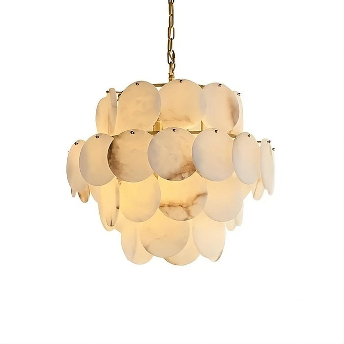 Moonshade Natural Marble Modern Chandelier-DWHOME