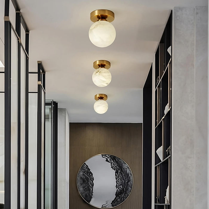 Natural Marble Hallway Ceiling Light Fixture-DWHOME
