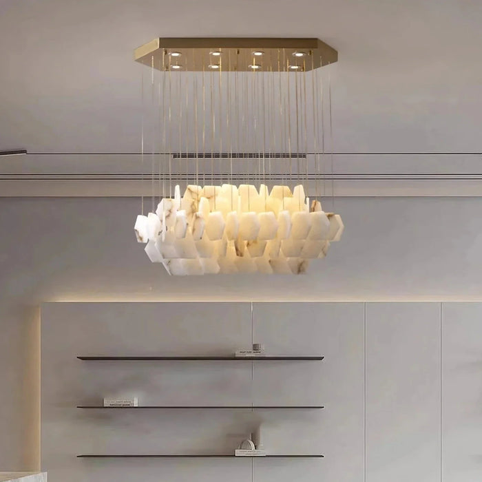 Natural Marble Modern Chandelier-DWHOME