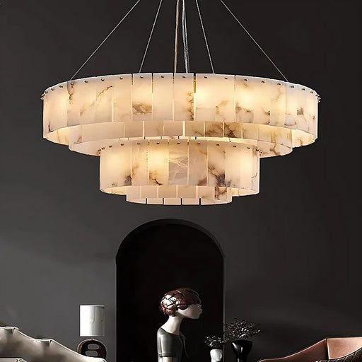 Multi-Layer Natural Marble Modern Chandelier-DWHOME