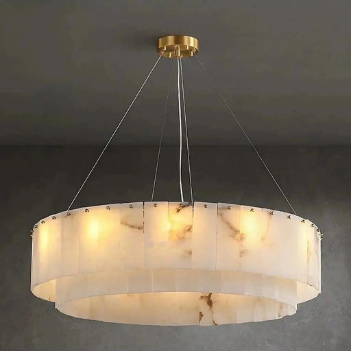 Moonshade Natural Marble Chandelier-DWHOME