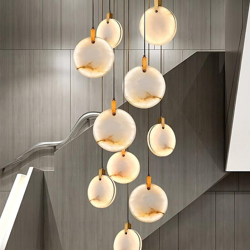 Moonshade Natural Marble Pendant Light Fixture-DWHOME
