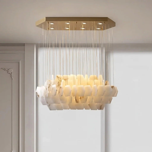 Natural Marble Modern Chandelier-DWHOME