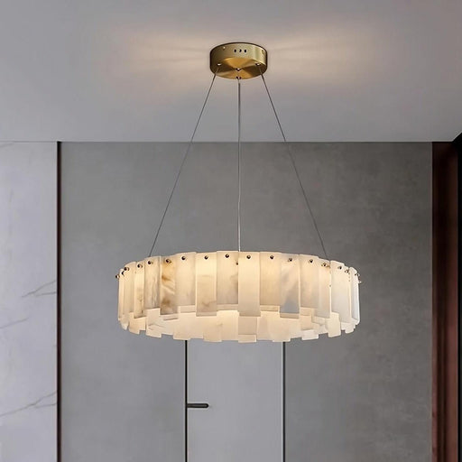 Moonshade Natural Marble Chandelier-DWHOME