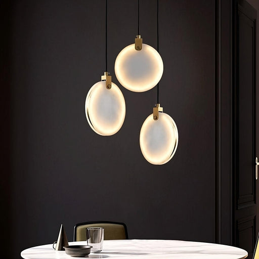 Moonshade Natural Marble Kitchen Island Light Fixture-DWHOME