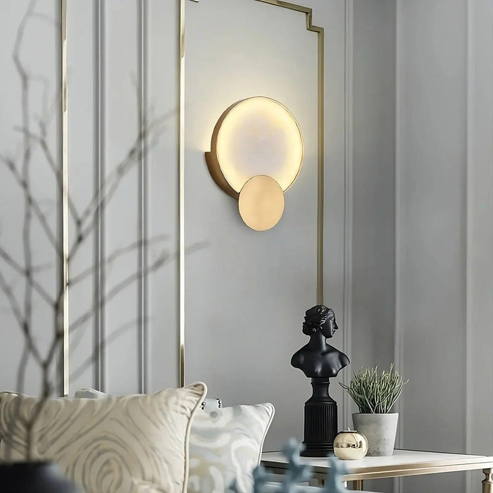 Modern Marble & Brass Light Fixture - DWHOME