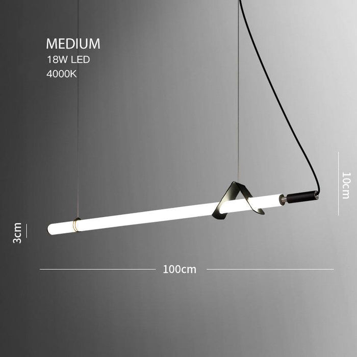 Sasaki Minimalist Linear Suspension Pendant Light - DWHOME
