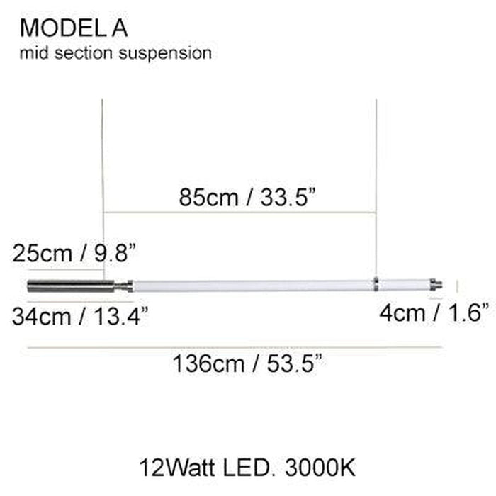 Solo Minimalist Strip Line Pendant Light-DWHOME