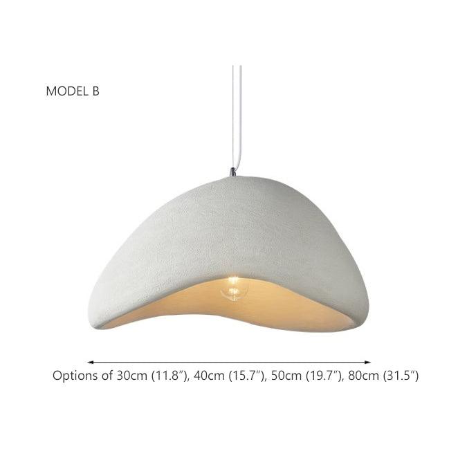 Stucco textured pebble stone plaster pendant light - DWHOME