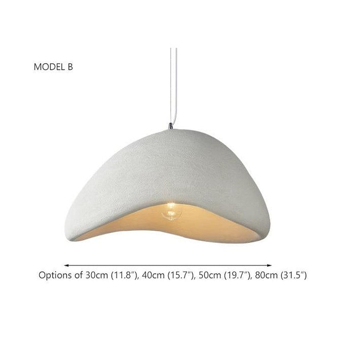 Stucco textured pebble stone plaster pendant light-DWHOME