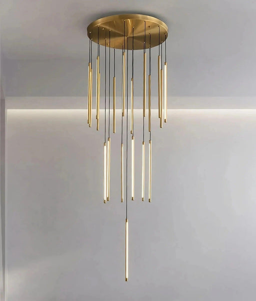 Grande Brass Entryway Pendant Light Fixture-DWHOME