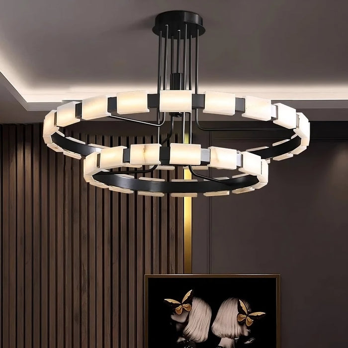 Villa Marble Mid-Century Modern Chandelier-DWHOME