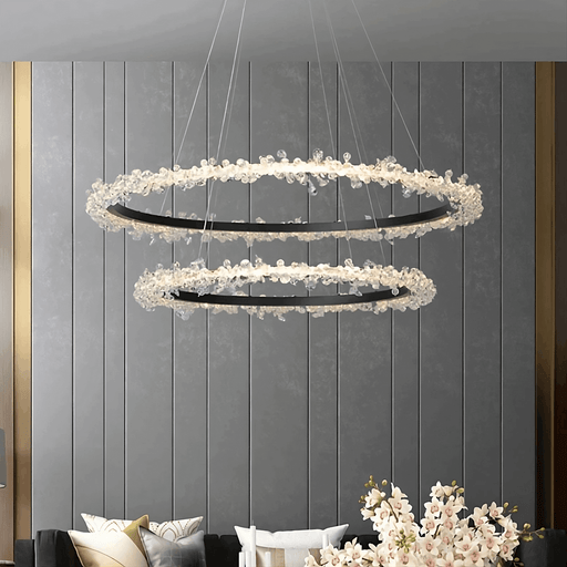 Capri 2-Tier Crystal Ring Chandelier-DWHOME