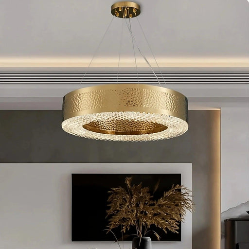 Giovanni Gold Plated Crystal Chandelier-DWHOME