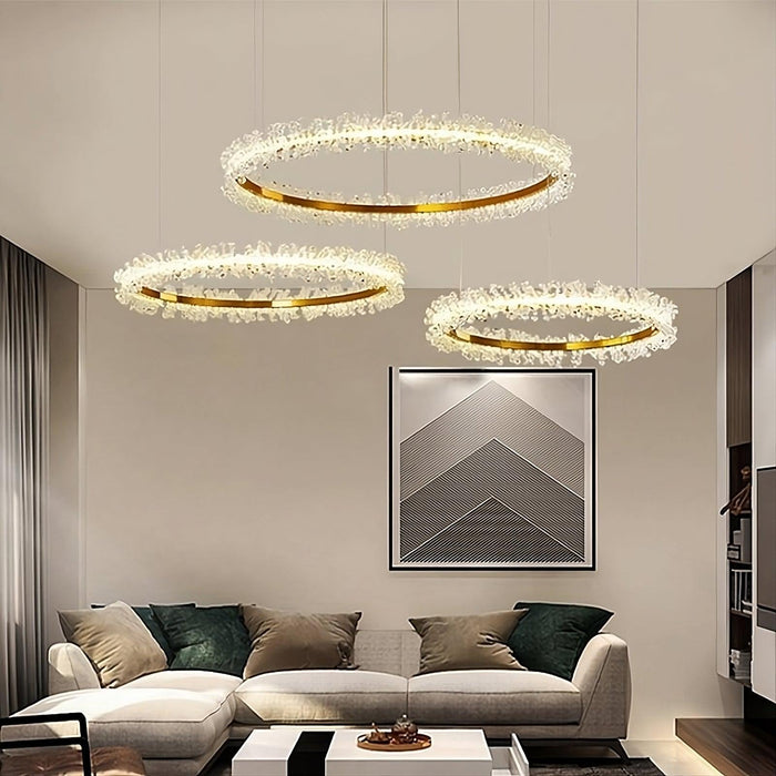 Capri 3-Ring Crystal Chandelier - DWHOME