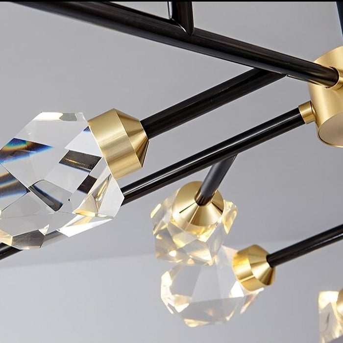 Bari Crystal Branch Chandelier, Black - DWHOME