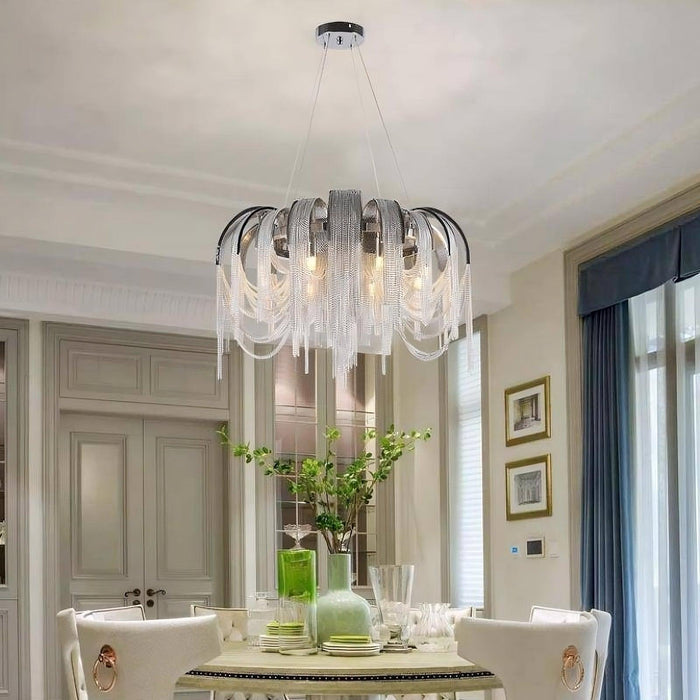 Cadena Chain Tassel Modern Chandelier - DWHOME