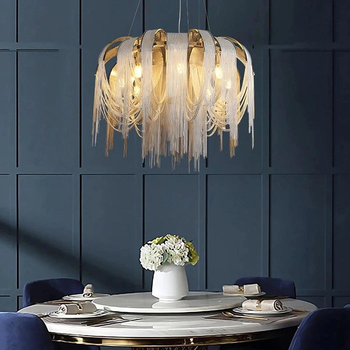 Cadena Chain Tassel Modern Chandelier - DWHOME