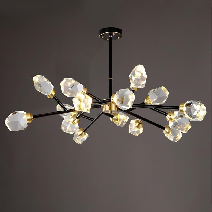 Bari Crystal Branch Chandelier, Black - DWHOME