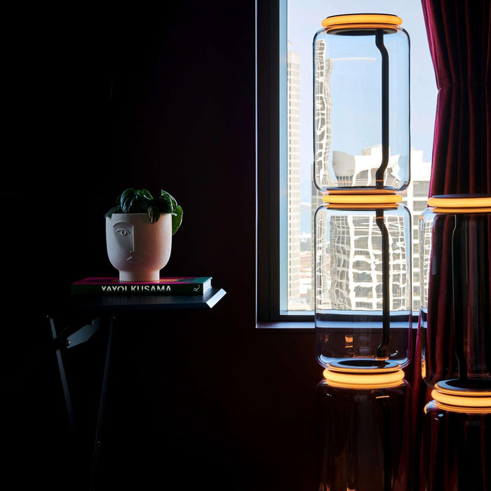 Bamboo Glass Floor Lamp-DWHOME