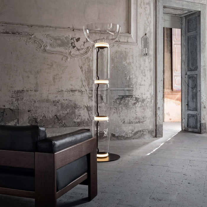 Bamboo Glass Floor Lamp-DWHOME