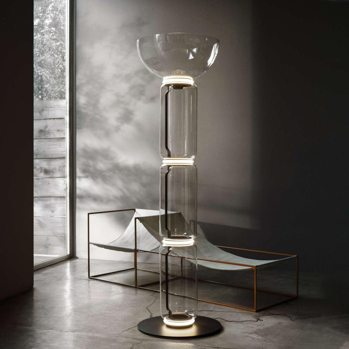 Bamboo Glass Floor Lamp-DWHOME