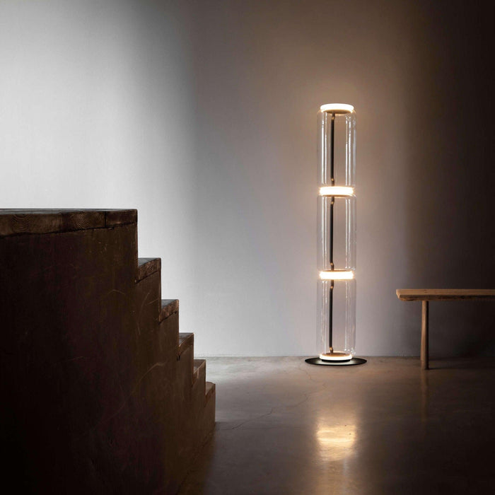 Bamboo Glass Floor Lamp-DWHOME