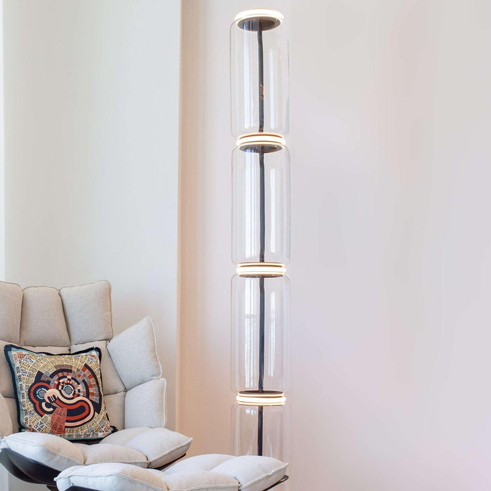 Bamboo Glass Floor Lamp-DWHOME