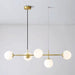 Olive Tree 5 Head Branch Milky Glass Kitchen Island Pendant Light - DWHOME