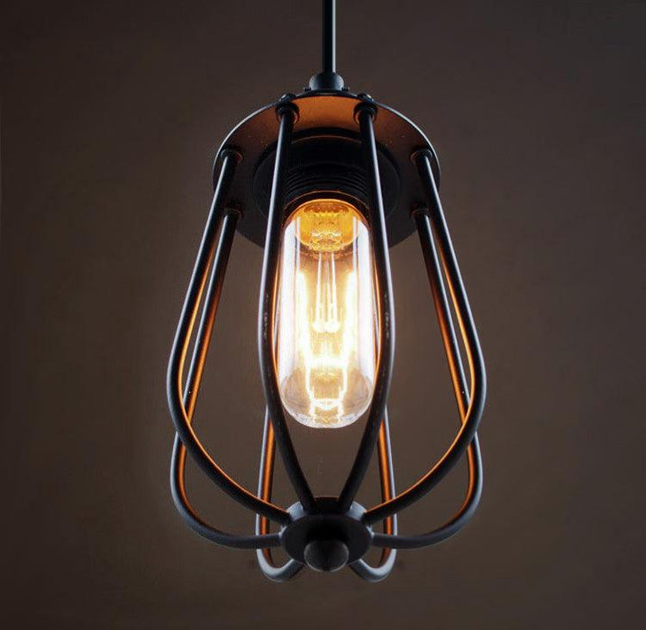 Pear Caged Bulb Industrial Pendant Light - DWHOME