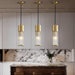 Copper & Glass Kitchen Island Pendant Light-DWHOME