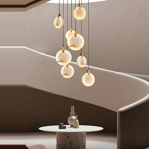 Moonshade Natural Marble Pendant Light Fixture-DWHOME