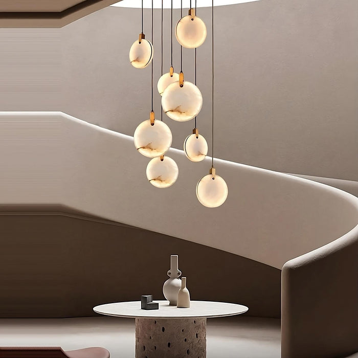 Moonshade Natural Marble Pendant Light Fixture - DWHOME