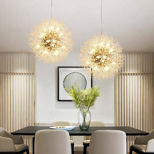 24" Crystal Dandelion Sphere Ceiling Light - DWHOME