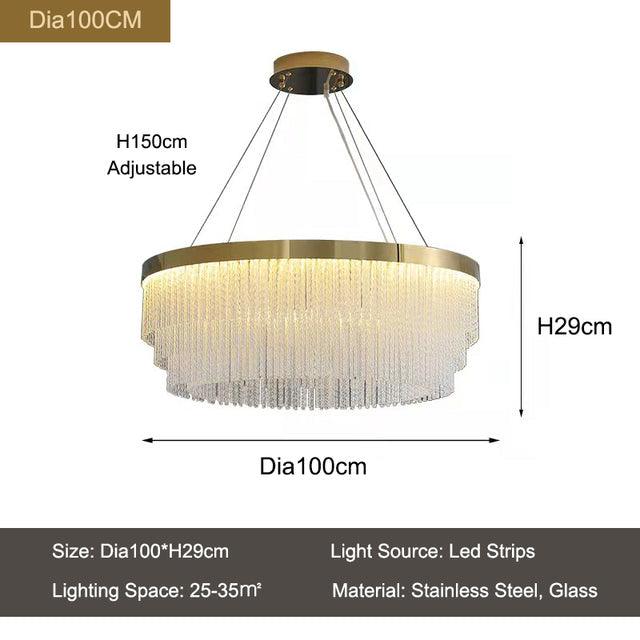 Ivetri Glass Modern Chandelier - DWHOME