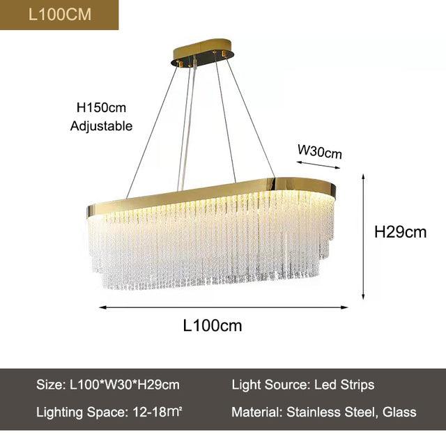 Ivetri Glass Modern Chandelier - DWHOME