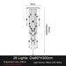 La Barra Staircase Foyer Chandelier, Black - DWHOME