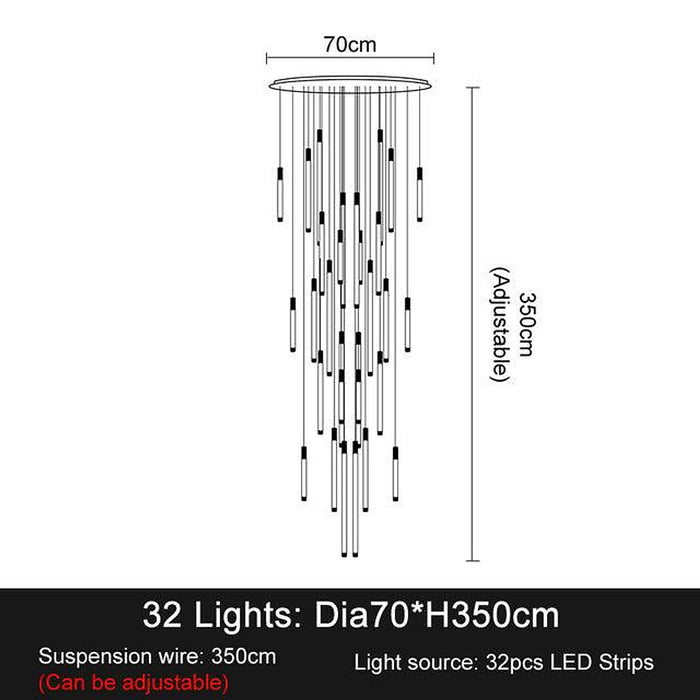 La Barra Duplex Staircase Foyer Chandelier-DWHOME