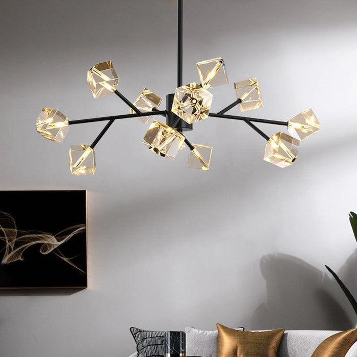 Diamante Crystal Chandelier, Black - DWHOME