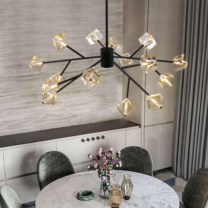Diamante Crystal Chandelier, Black - DWHOME