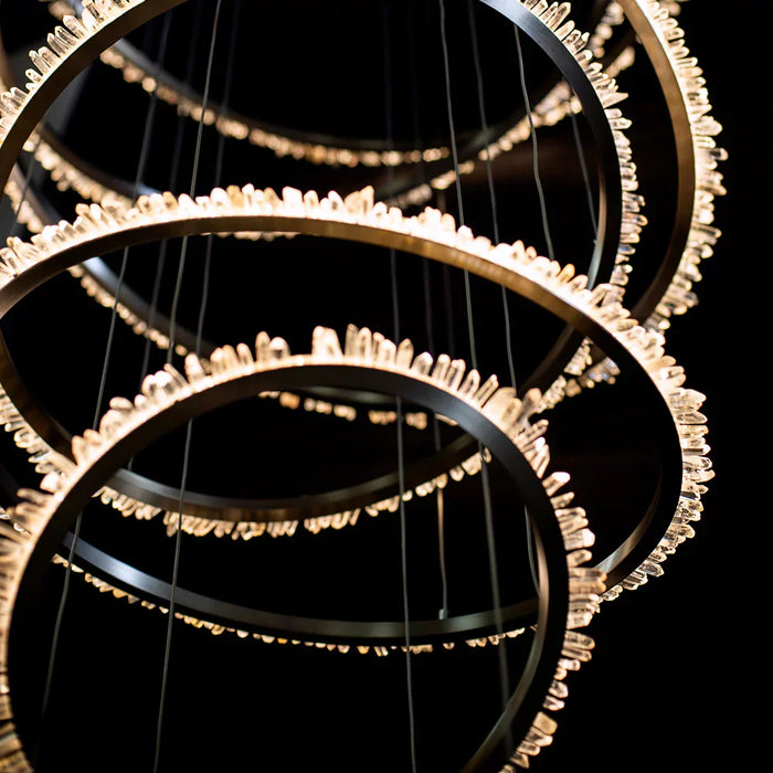 Primary Crystal Multi Rings Chandelier-DWHOME
