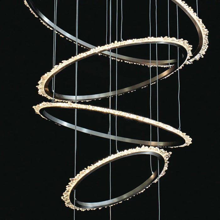 Primary Crystal Multi Rings Chandelier-DWHOME