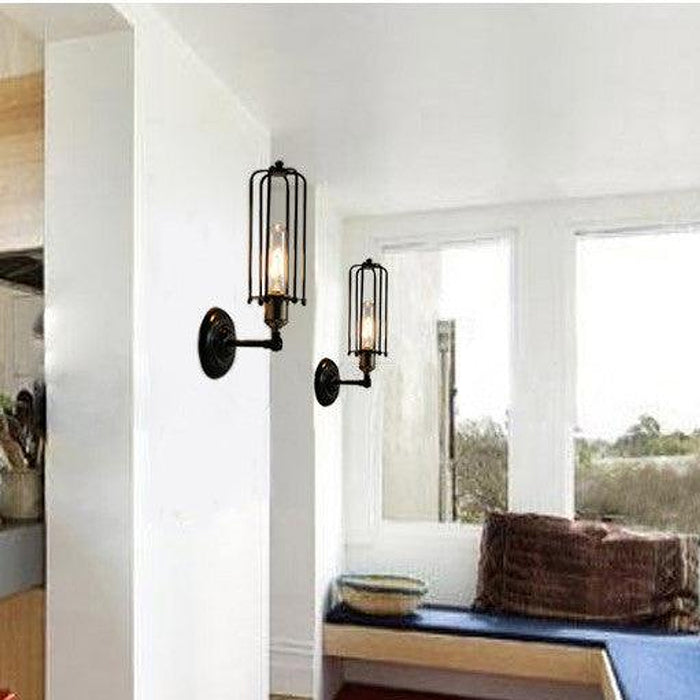 Pencil Cage Industrial Retro Vintage Wall Light-DWHOME